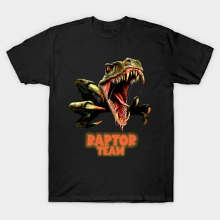 Raptor Dino Team Jurassic velociraptor dinosaur -T shirt T-Shirt